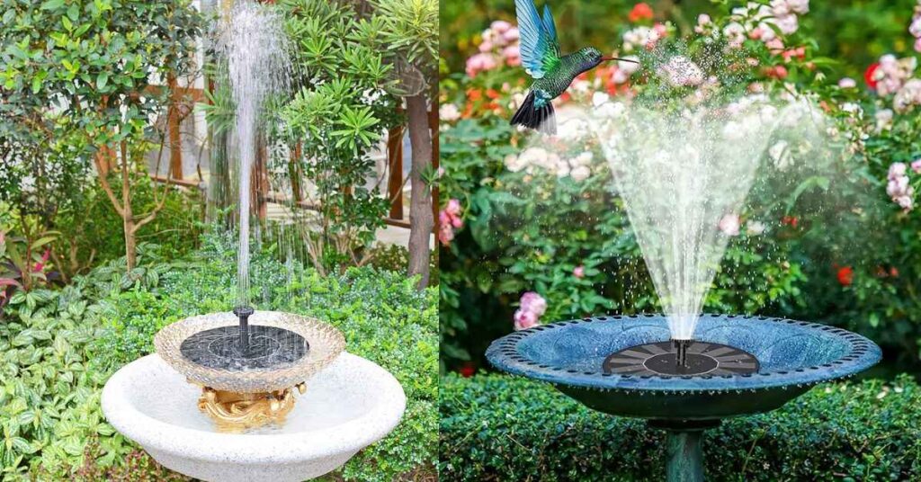 Bird bath fountains with pumps 