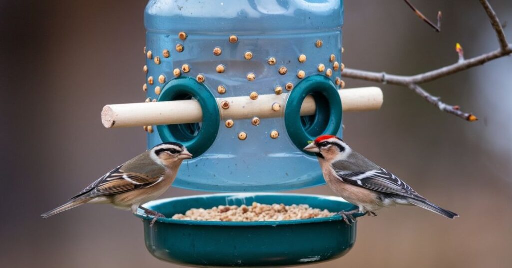 How do you make a bird feeder out of a gallon jug 