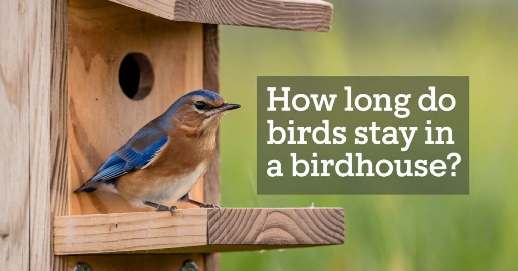 How long do birds stay in a birdhouse 