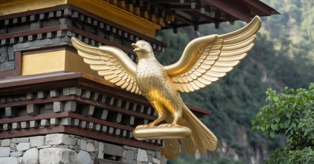 What is the lucky symbol of bird Bhutan 