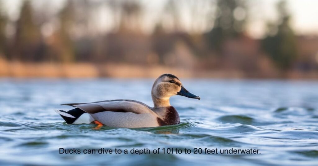 How deep can ducks dive 